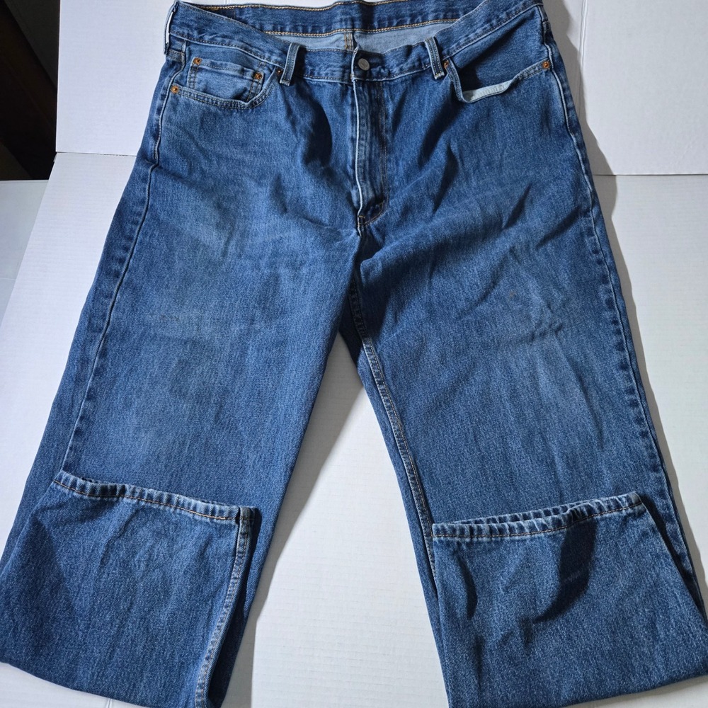 Levi Strauss & Co 550 Mens Jeans W42 L30 Blue Wash Relaxed Fit Denim Pants